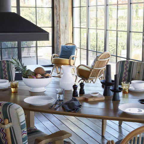 Decorated Beaded Embossed Traditional Glazed Plate Set