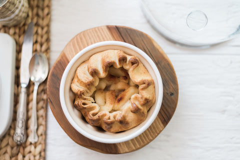 Handcrafted Embossed Round Stoneware Baker Dish
