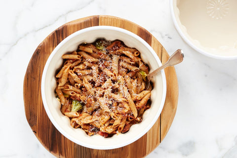 Handcrafted Embossed Round Stoneware Baker Dish