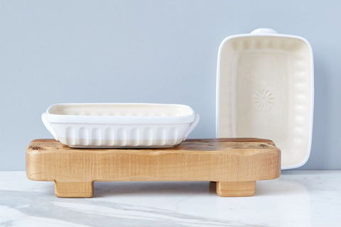 Handcrafted Fluted Ceramic Lasagna Pan