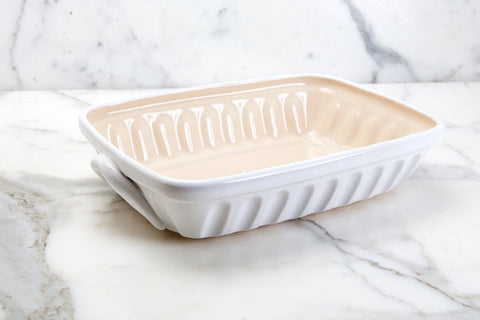 Handcrafted Fluted Ceramic Lasagna Pan