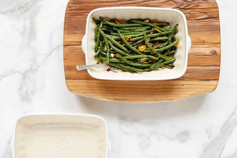 Handcrafted Fluted Ceramic Lasagna Pan