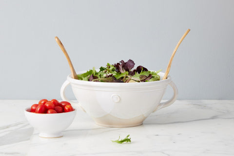 Contemporary Two-tone Handmade Glazed Ceramic Serving Bowl