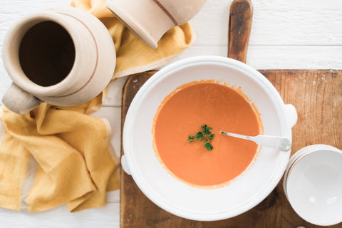 Contemporary Two-tone Handmade Glazed Ceramic Serving Bowl