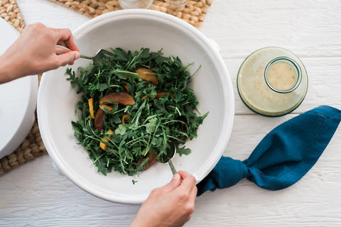 Contemporary Two-tone Handmade Glazed Ceramic Serving Bowl