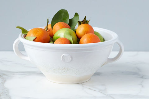 Contemporary Two-tone Handmade Glazed Ceramic Serving Bowl