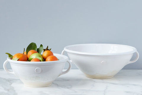 Contemporary Two-tone Handmade Glazed Ceramic Serving Bowl