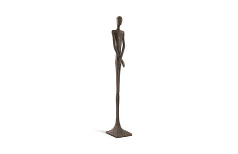 Nature-Driven Modernist Hammered Bronze Figurative Sculpture