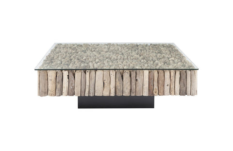 Nature-Driven Modernist Coastal Drum Coffee Table