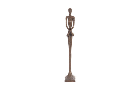 Nature-Driven Modernist Hammered Bronze Figurative Sculpture