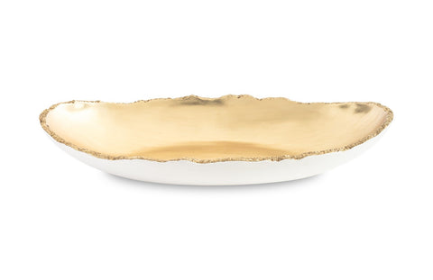 Decorating Essentials Asymmetrical Gold Leaf Decorative Bowl