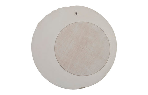 Contemporary Silver Leaf Round Accent Mirror for Entryway