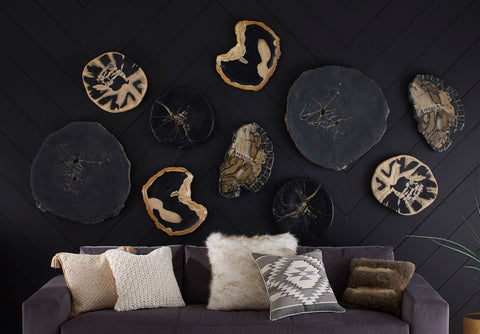 Organic Modern Handcrafted Circle Wall Tile