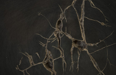 Organic Modern Handcrafted Circle Wall Tile for Living Room