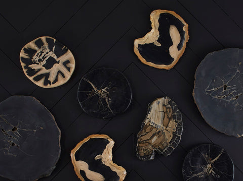 Organic Modern Handcrafted Circle Wall Tile for Living Room