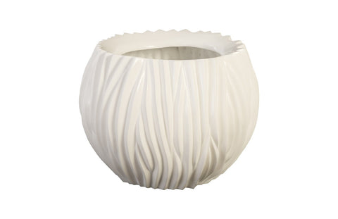 Decorating Essentials Contemporary Bowl Vase with Carving Planter
