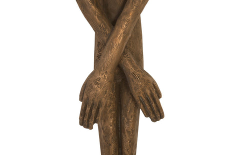 Decorating Essentials Mid Century Hammered Abstract Sculpture