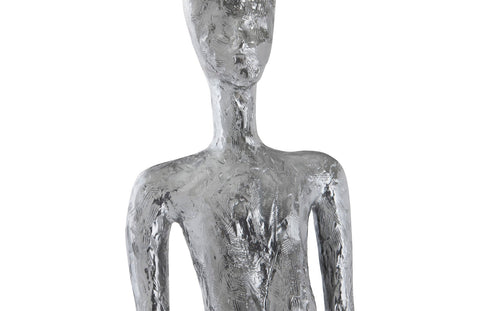 Nature-Driven Modernist Hammered Abstract Figurative Sculpture