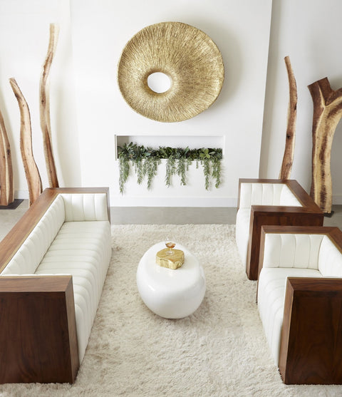 Organic Handcrafted Novelty Wall Mirror for Living Room