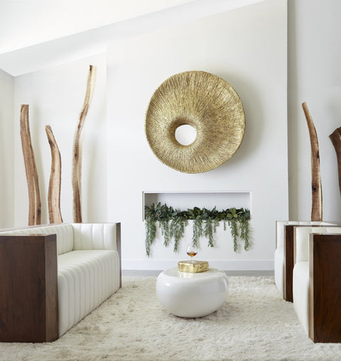 Organic Handcrafted Novelty Wall Mirror for Living Room