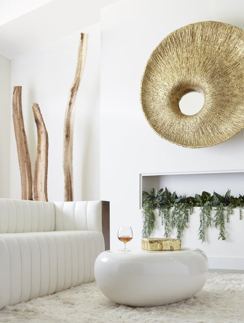 Organic Handcrafted Novelty Wall Mirror for Living Room