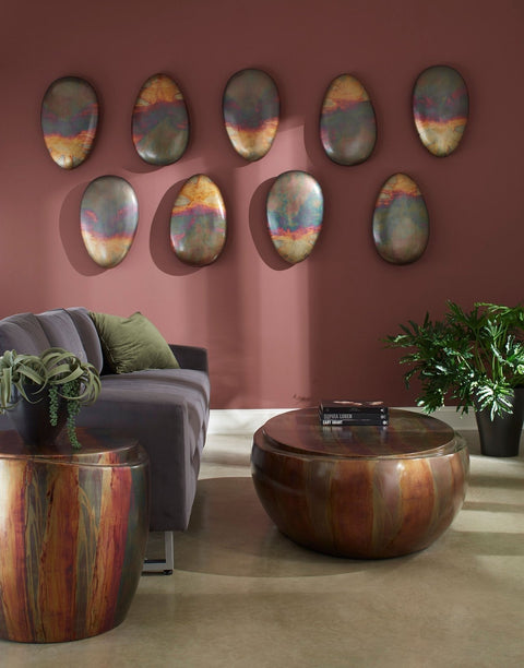 Space Saving Contemporary Drum Center Table