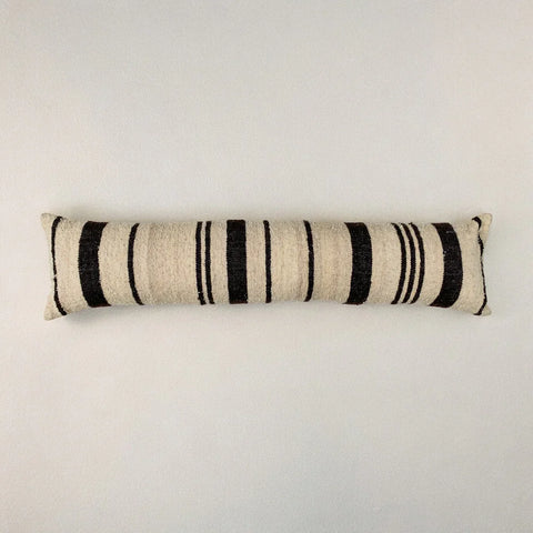 Powered by People Artful Traditionalist Minimalist Rectangle Wool Pillow Cover - 12 x 48