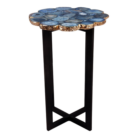 Modern Organic Agate Center Table with Freeform Frame