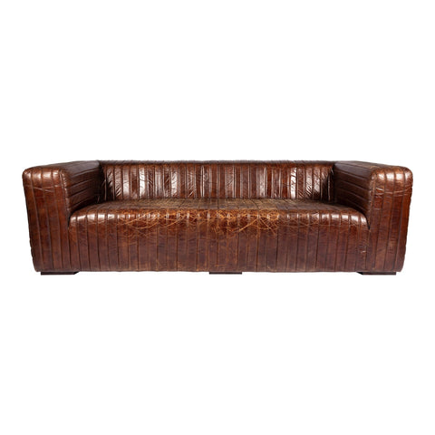 Industrial Creative Tuxedo Sofa with Horizontal Tufting