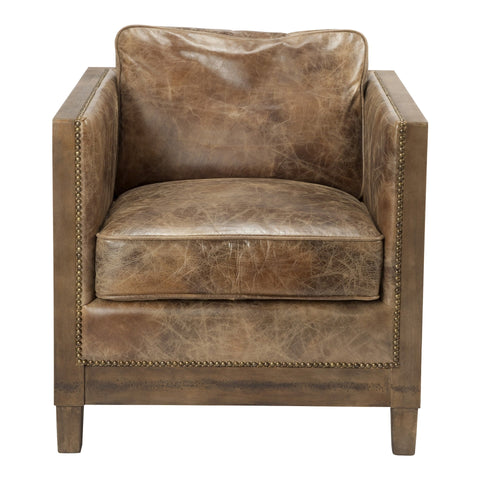 Industrial Creative Club Accent Chair with Nailhead Upholstered Design