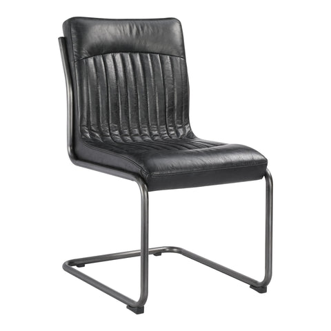Ansel Industrial Creative Upholstered Cantilever Dining Side Chair