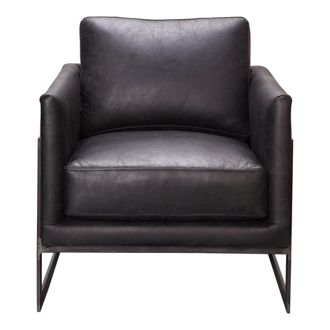 Luxley Club Timeless Minimalist Contemporary Leather Accent Chair