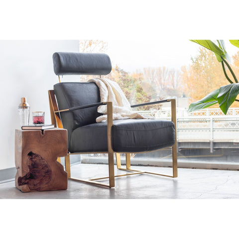 Paradiso Timeless Minimalist Modern Leather Accent Chair