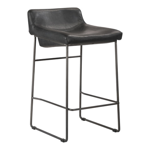 Starlet Industrial Creative High Back Slat Counter Stool