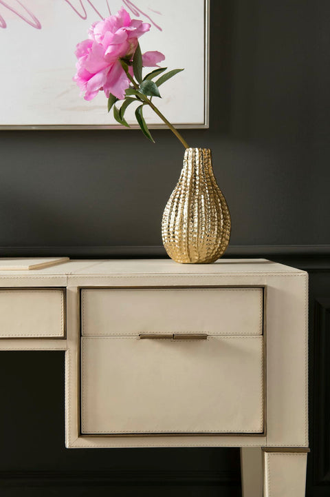 Decorating Essentials Asymmetrical Brass Table Vase