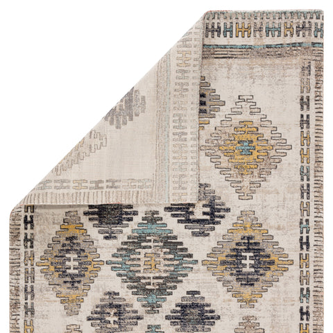 Bohemian Global Eclecticist Area Rug with Geometric Pattern - Rectangle