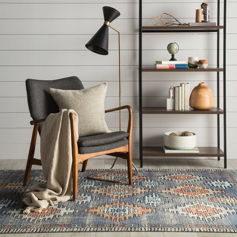 Bohemian Global Eclecticist Area Rug with Geometric Pattern - Rectangle