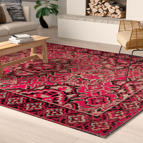 Global Eclecticist Medallion Area Rug with Border - 8' x 10'