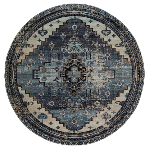 Bohemian Global Eclecticist Medallion Area Rug - Round