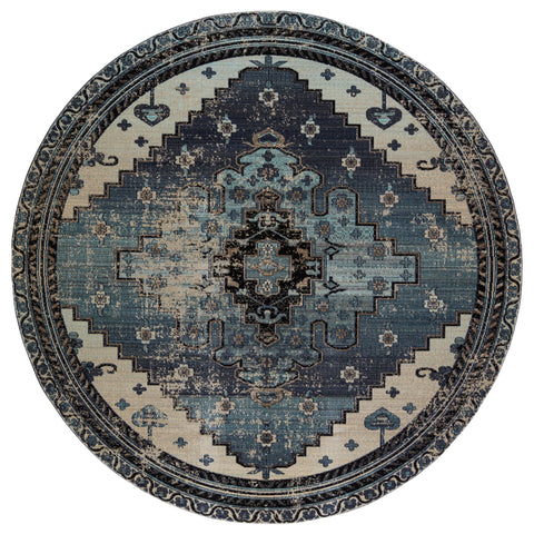 Bohemian Global Eclecticist Medallion Area Rug - Round