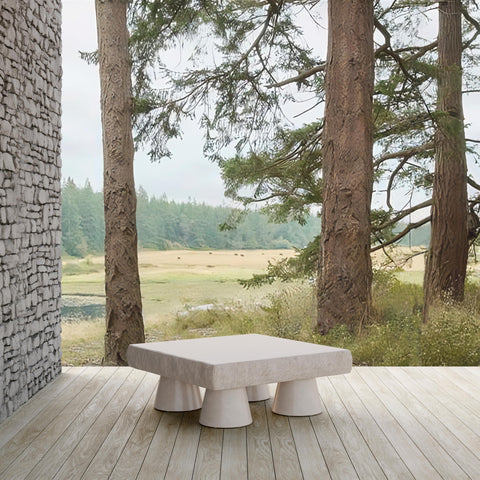 Azzurro Living Modern Drum Coffee Table Outdoor Living & Garden