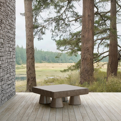 Azzurro Living Modern Drum Coffee Table Outdoor Living & Garden