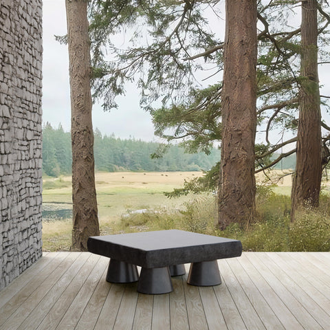 Azzurro Living Modern Drum Coffee Table Outdoor Living & Garden