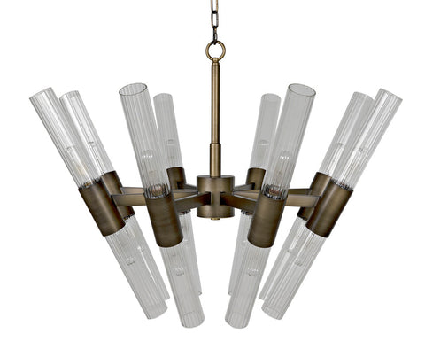 Moira Ambient Art Deco Fluted Chandelier Ceiling Light