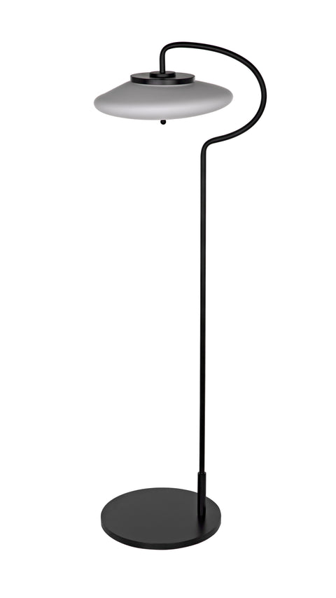 Lolibri Ambient Arc Modern Matte Black Floor Lamp