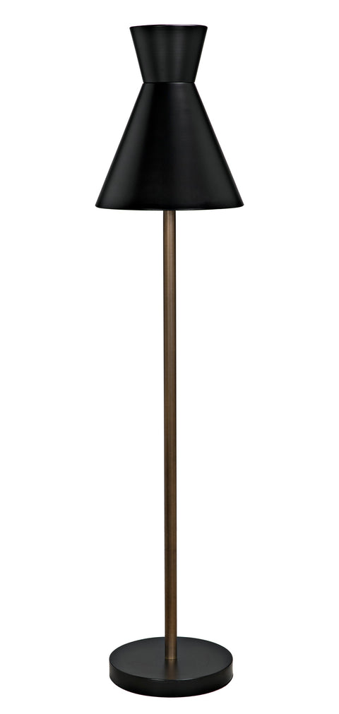 Ambient Modern Conical Floor Lamp Matte Black Finish