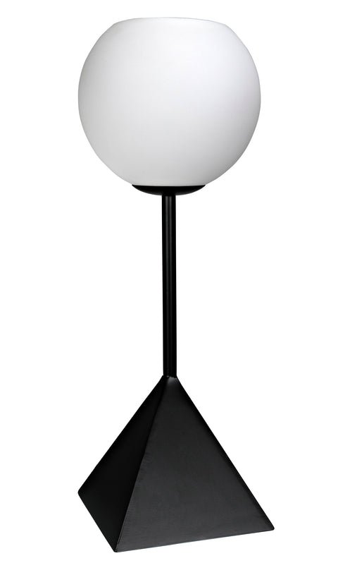 Berlin Accent Modern Round Table Lamp in Matte Black