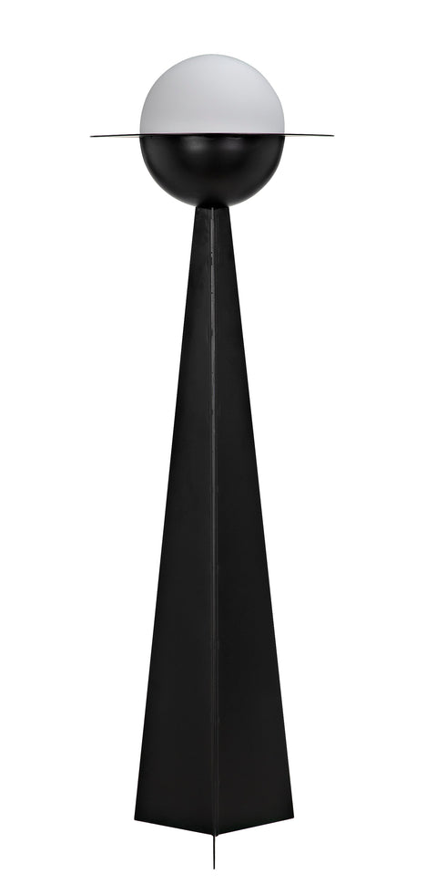Ambient Conical Modern Floor Lamp in Matte Black Handcrafted