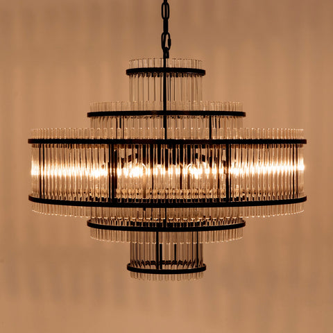 Rowan Ambient Art Deco Tiered Chandelier Ceiling Light