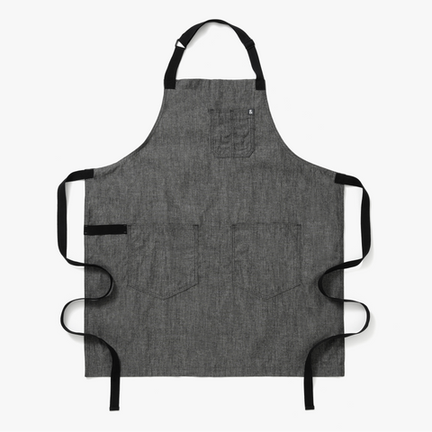 Essential Solid Cotton Chambray Apron